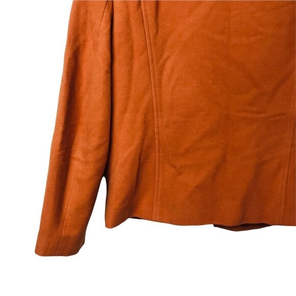 Minimalist Neutral Conrad C Camel Wool Zip Up Lined Jacket Women Size M - Picture 14 of 16